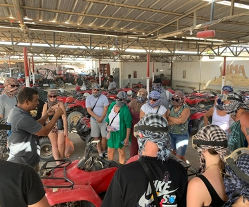 Morning Trip: Desert Safari Riding a Speed Quad Bike, Pickup