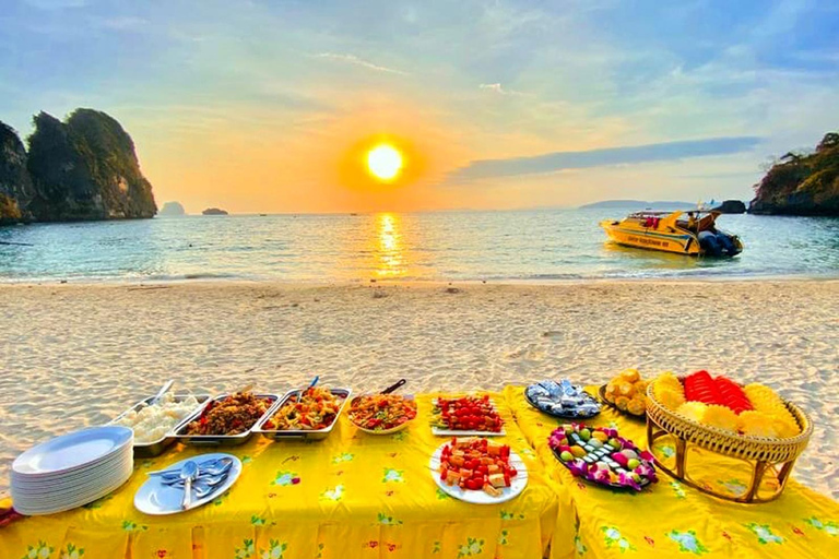 Da Krabi: Tour di Hong Island e Ko Pak Bia con cena al tramonto