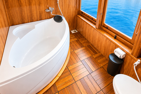 Labuan Bajo: 3-Day Komodo Sailing Luxury Boat with All Fees Deluxe Boat - Private Standar Room (2pax/room)