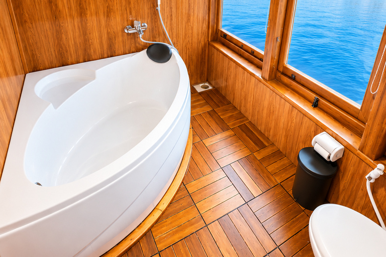 Labuan Bajo: 3-Day Komodo Sailing Luxury Boat with All Fees Deluxe Boat - Private Standar Room (2pax/room)