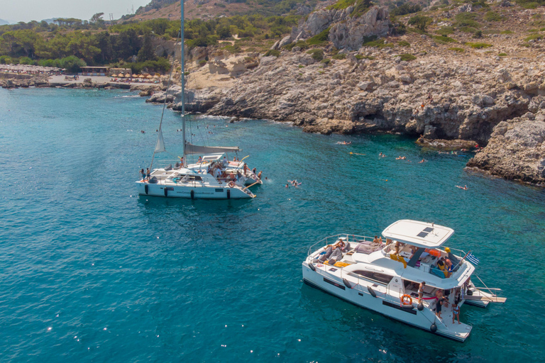 Rhodes: Sunset Catamaran Cruise With Drinks Power Catamaran Sunset Cruise "Boss"