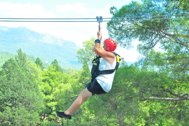 Antalya Buggy, Quad, Jeep, Rafting & Zipline Tour with Lunch Triple Adventure: Rafting, Jeep Safari & Zipline Tour