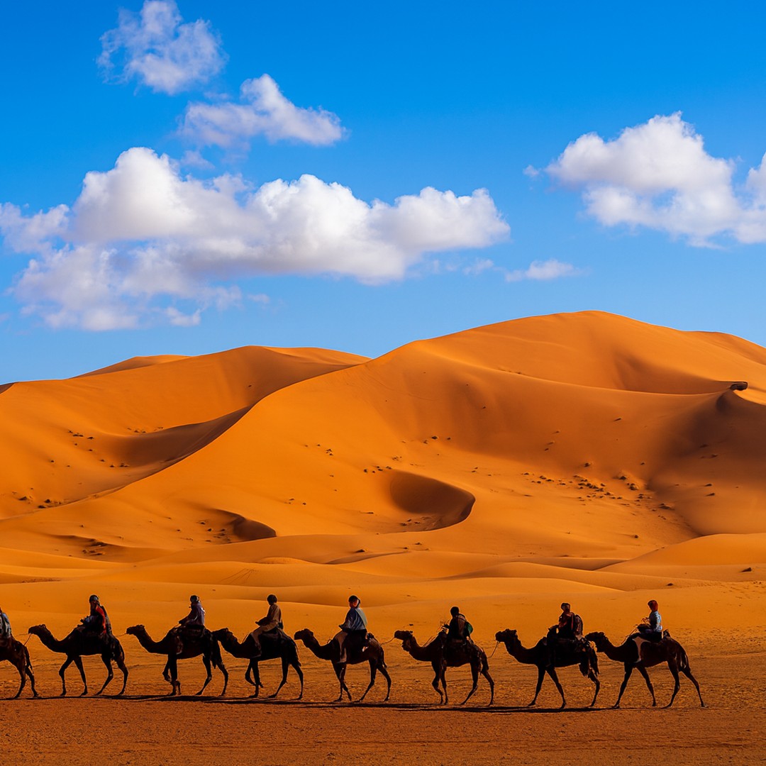Merzouga : nuit dans un camp de luxe avec balade en chameau et dîner