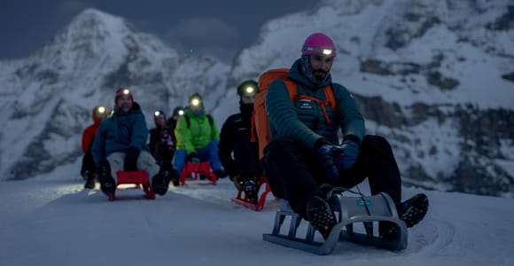From Interlaken: Sunset Sledding with Fondue