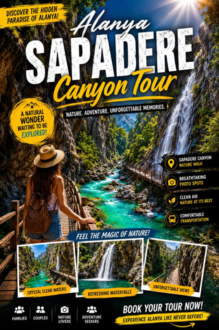 Alanya: Sapadere Canyon & Dim Cave with Lunch & Pick up