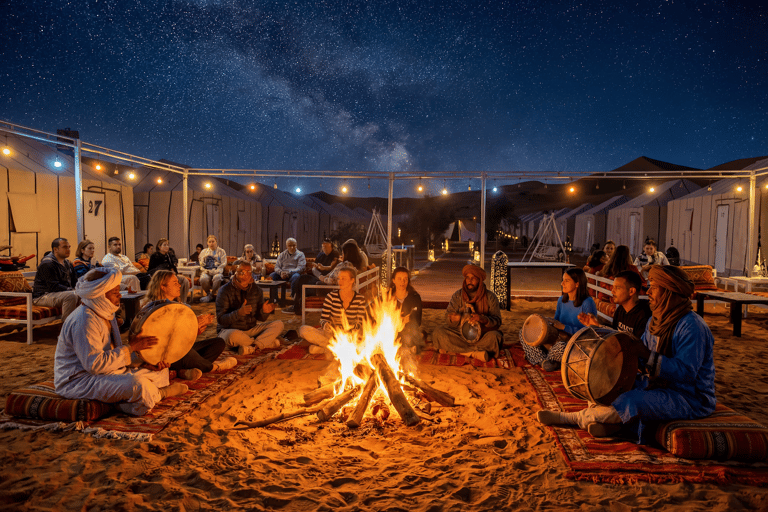 Marrakech: 3-Day Merzouga Sahara Desert Tour & Luxury Camp Option 3 — Premium Desert Experience