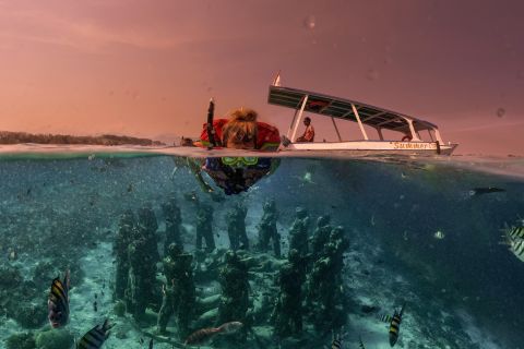 Gili Trawangan: Snorkeltrip bij zonsondergang Gili Eilanden
