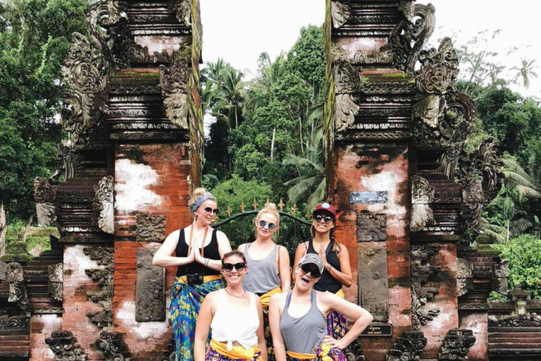 Ubud: foresta delle scimmie, tempio, terrazze di riso, cascata nascostaTour privati