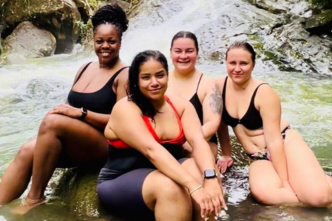 San Juan: Rainforest Waterslides & Beach Tour with Transport San Juan: El Yunque Rainforest and Luquillo Beach Day Tour