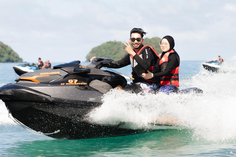 Pacotes de excursão pelas ilhas com jet ski 50KM LangkawiDuplo condutor (2 pessoas/Jet Ski)