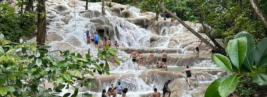 Jamaïque : chutes de la rivière Dunn, 9 miles et visite facultative du lagon