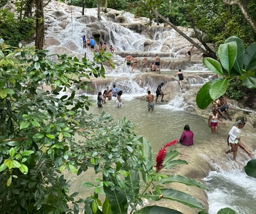 Jamaïque : chutes de la rivière Dunn, 9 miles et visite facultative du lagon