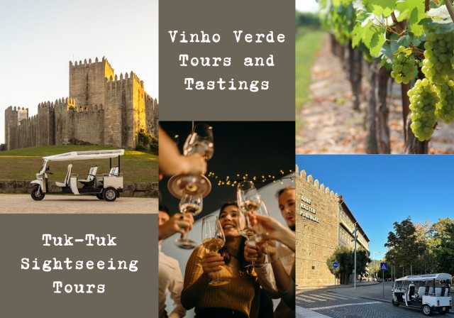 Visit Tuk-Tuk Tour in Guimarães + Green Wine Tour and Tastings in Guimarães