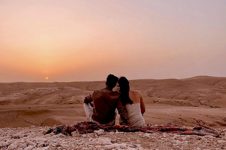 De Marrakesh Jantar e pôr do sol no deserto de Agafay e passeio de camelo