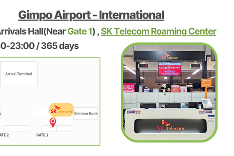 Aéroport d&#039;Incheon : Korea SIM avec SKT 4G Données illimitéesSIM de 15 jours