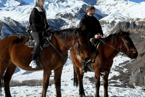 Kazbegi: Infinity View Horse Riding with Local Host