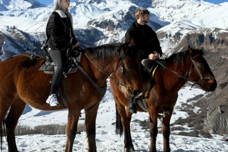 Kazbegi: Infinity View Horse Riding with Local Host
