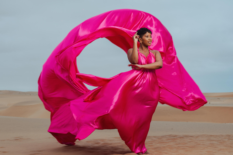 Swakopmund: Flying Dress Photoshoot Adventure in Swakopmund