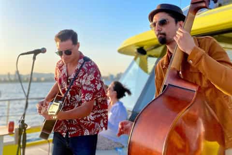 Daytime or Sunset Catamaran Cruise with Music in Barcelona