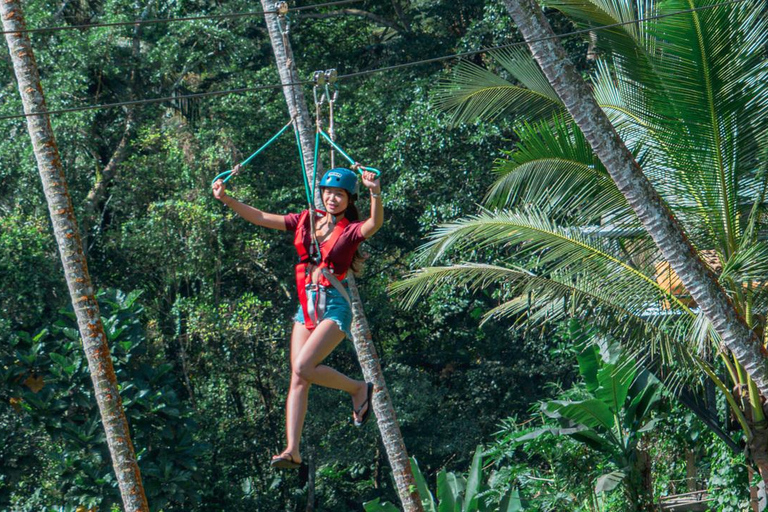 Ubud: Alas Harum Day-Pass med Swing, Sky Bike &amp; Flying FoxEntré + 1 Gunga + 1 Flying Fox/Skybike