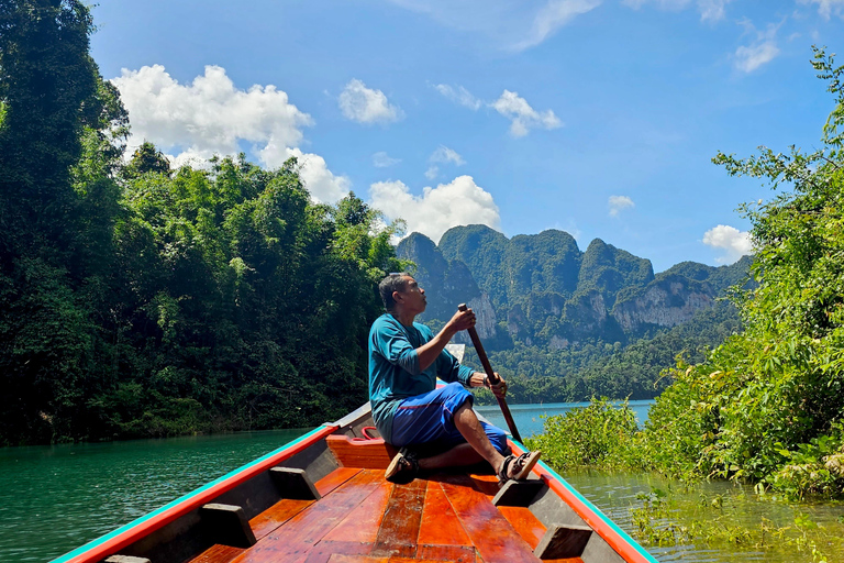 Khao Sok: Private Longtail Boat Tour at Cheow Lan LakeOption 2: 4-Hour Tour with Hotel Pickup and Drop-Off