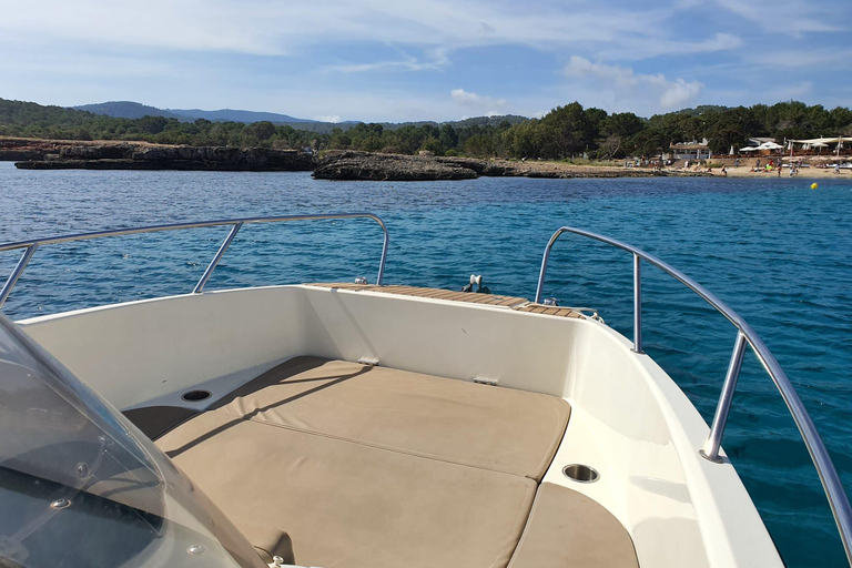 San Antonio: Tour Privado de Barco em Ibiza com Paddle Surf e SnorkelSan Antonio: Passeio de barco de dia inteiro em Ibiza com Paddle surf e Snorkeling