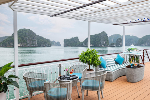 Hanoi/Cat Ba: Lan Ha Bay Day Cruise with Dark & Bright Caves Day Trip Cruise Pick up & Drop Off From Cat Ba Town