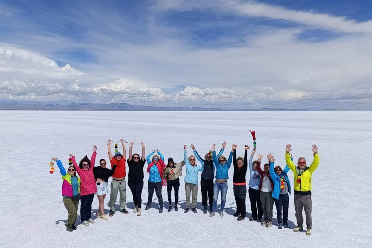 From Uyuni: Salt Flat Experience with Sunset, Lunch Included, and Wine