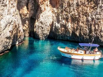 From Leuca: Adriatic Boat Tour with Ionian Caves & Swimming