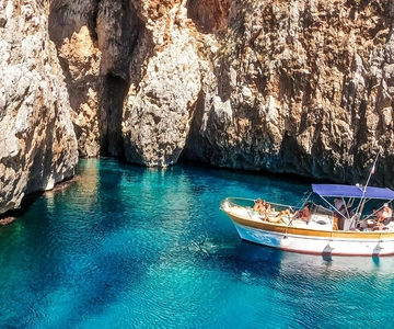 From Leuca: Adriatic Boat Tour with Ionian Caves & Swimming