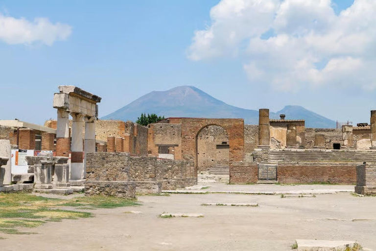 Rome: Vesuvius, Pompeii or Herculaneum by High-speed Train Pompeii Spanish Guided Tour & Vesuvio Entry ticket