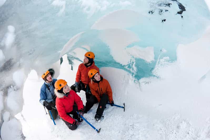 Sólheimajökull: caminhada na geleira de gelo azul perto de Vík
