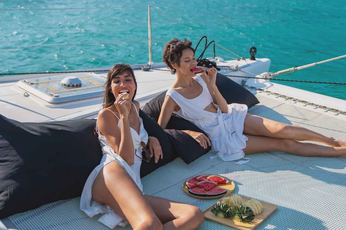 Heraklion Luxury Sailing Catamaran Dia Island | Gourmet Menu