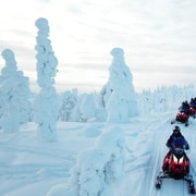 Ylläs: Schneemobil-Abenteuer mit Eisfischen