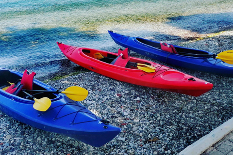 Kayaking Lake Ohrid with BBQ, from Ohrid.