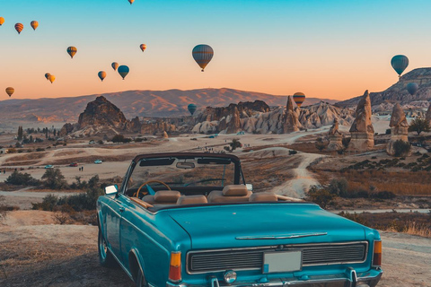 Cappadocië: Klassieke autotour met Champagne Vintage Car Tour