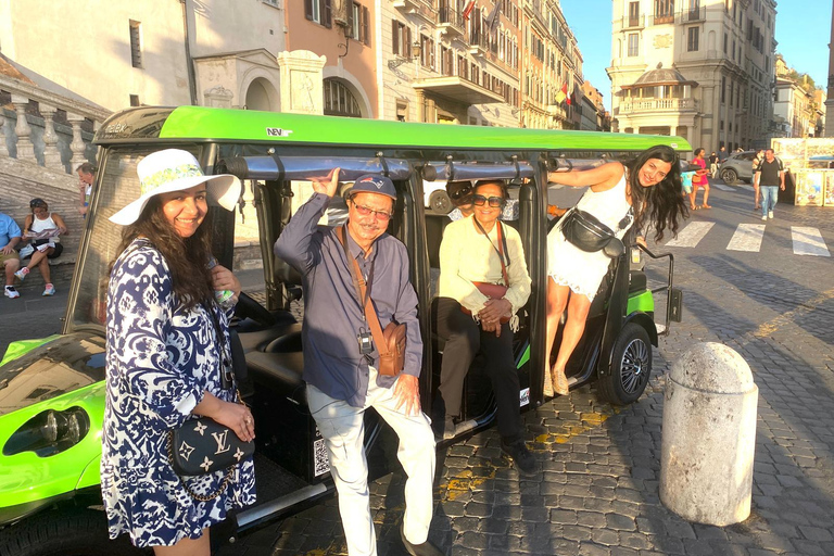 Rome: Golf Cart Tour met ambachtelijke gelato proeverijGolf Cart Tour in het Frans