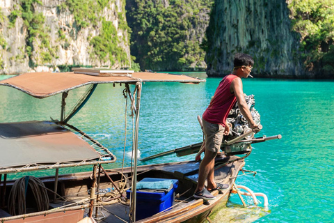 Desde Phi Phi Maya Bay Tour en barco de cola larga con snorkel