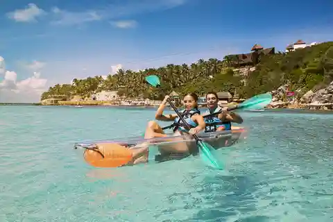 De Cancún: Entrada no parque Garrafon Reef com bilhetes de balsa