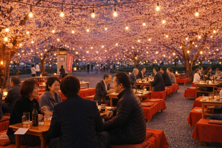Limited Kyoto Evening: Sakura, Sake & Night Festival Vibes Package A: Cherry Blossom Limited - Sakura Drinking Party