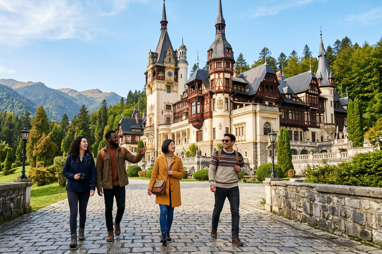 From Bucharest: Dracula's Castle, Peles Castle & Brasov Trip MINIVAN - Dracula's Castle, Peles Castle & Brasov Trip