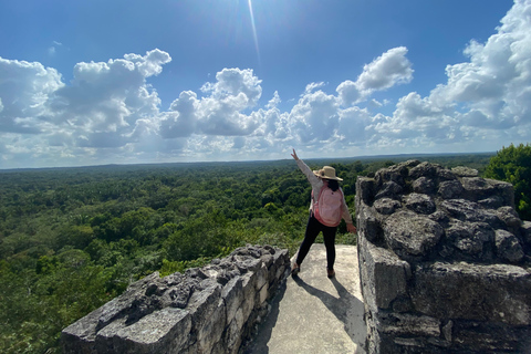 From Bacalar: Ichkabal Ruins + Lagoon Tour + Los Rápidos 2 Highligts Only: Ichkabal Mayan Ruins & Pontoon Boat Tour