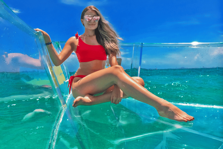 Isla Mujeres: Excursion Crystal Boat Tour at the Caribbean Isla Mujeres: Transparent Boat Tour