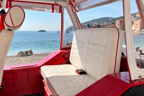 Tourist tour on French Riviera in a Mini Moke convertible (Copy of) Tourist tour on French Riviera in a Ford Mustang convertible