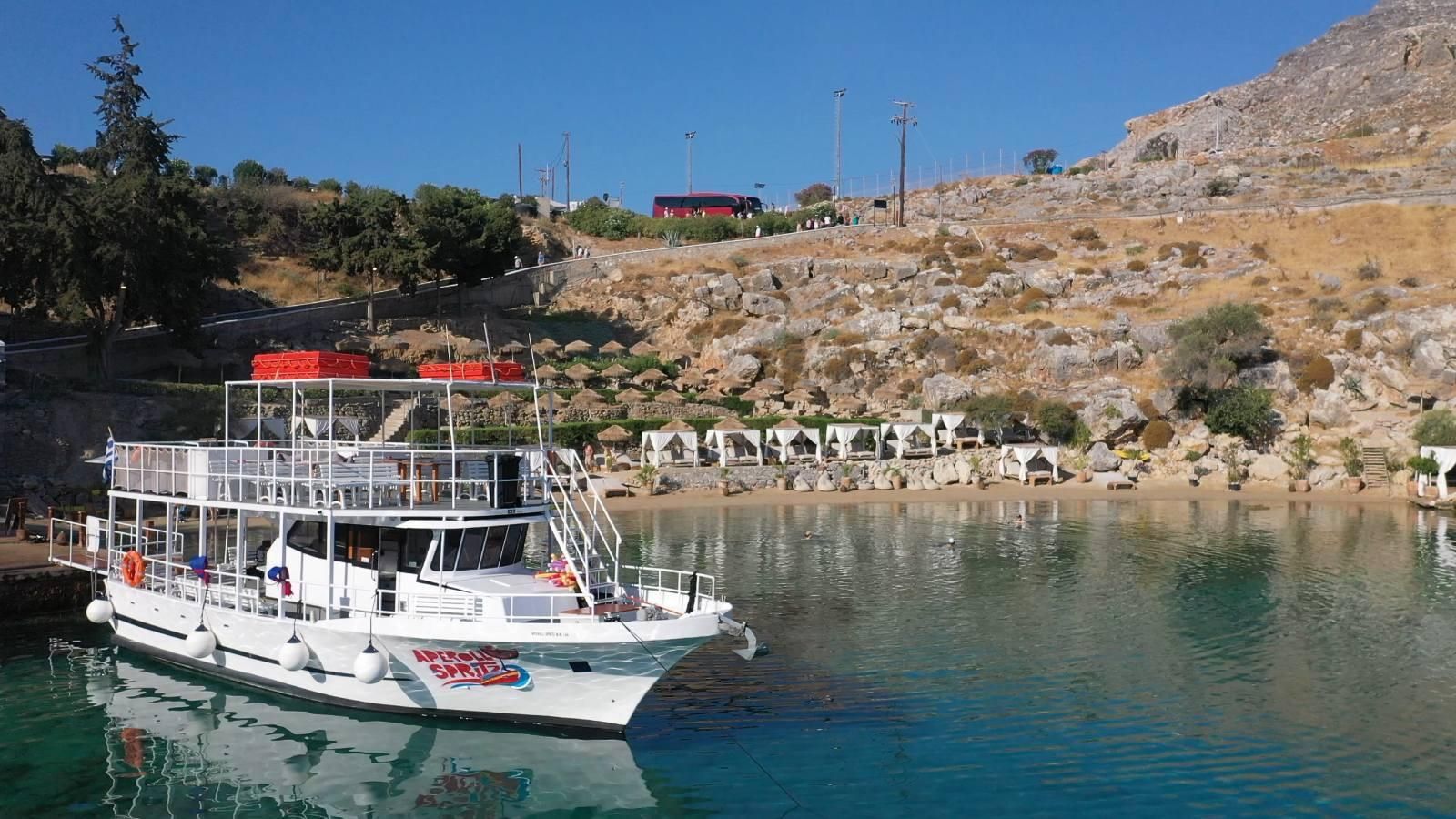 Lindos: Die Aperoll Spritz Bootsfahrt, 4 Badestopps