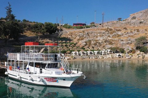 Lindos : Excursion en bateau Aperoll Spritz, 4 arrêts baignade