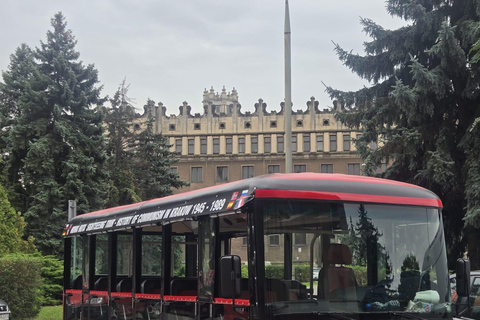 Krakow: Communist History Experience Tour Electric Golf Cart Shared Nowa Huta Tour by Golf Cart (Audio Guide)