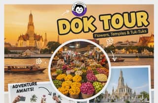 Bangkok Altstadt – Blumenmarkt, Tempel & Kanalblick