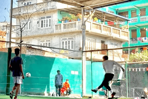 Local Football Game with Young Nepali Youths