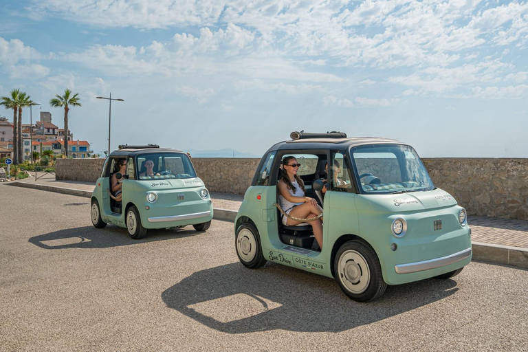 Antibes: Tour in a 100% electric Fiat Topolino 1-hour Discovery Tour in a Fiat Topolino